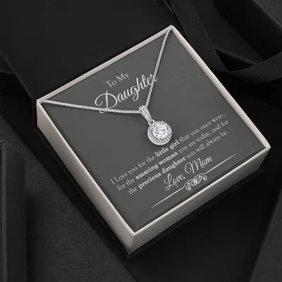To My Daughter Necklace, Gift for Daughter from Mom, Mother Daughter Sentimental Gift