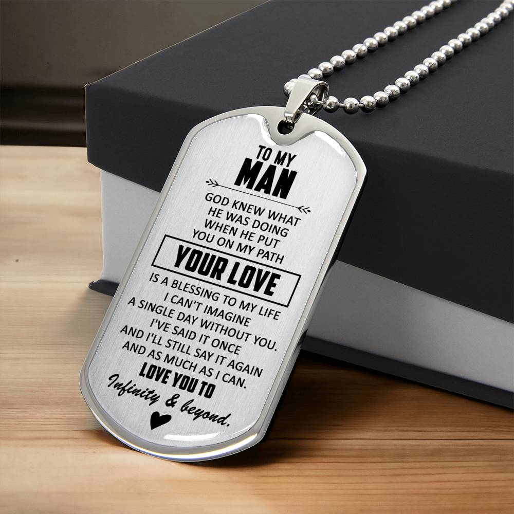 Gift For Your Man - Blessing - Dog Tag - Army Tag Necklace, Dog Tag