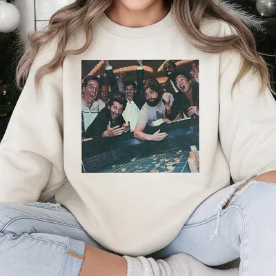 The Hangover Playing Poker Sweatshirt Funny The Hangover Movie Sweatshirt Gift For Boyfriend Menswear Top