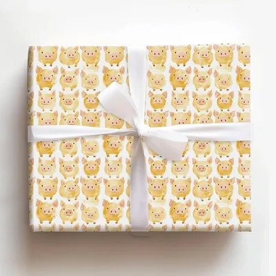 Golden Hog - Gift Wrap for Christmas, Holidays Wrapping Paper, Christmas Wrapping Paper