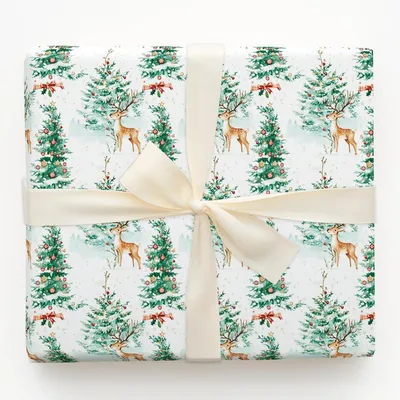 Prancing Forest - Gift Wrap for Christmas, Holidays Wrapping Paper, Christmas Wrapping Paper
