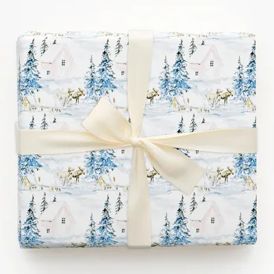Alaskan Pasture - Gift Wrap for Christmas, Holidays Wrapping Paper, Christmas Wrapping Paper