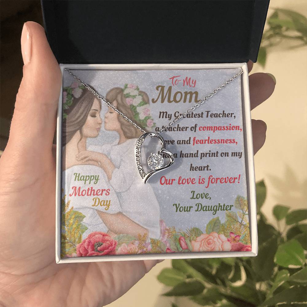 Mothers day necklace From Daughter - Our Love Is Forever - Forever Love Necklace