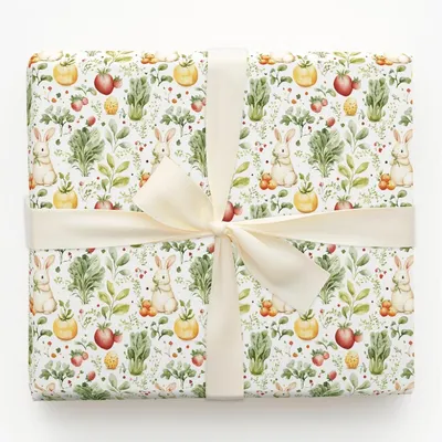 Thyme to Hop - Gift Wrap for Christmas, Holidays Wrapping Paper, Christmas Wrapping Paper