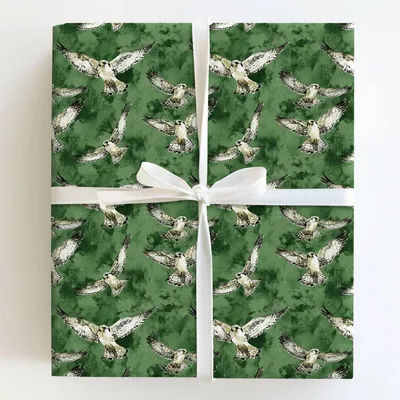 Flight Green - Gift Wrap for Christmas, Holidays Wrapping Paper, Christmas Wrapping Paper