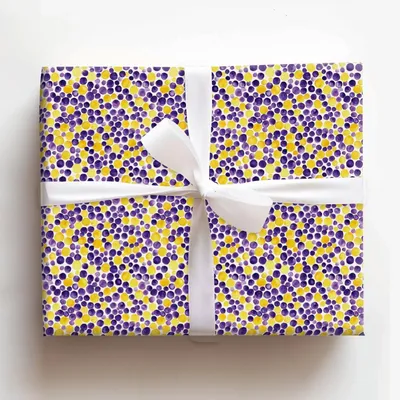 Gold and Purple - Gift Wrap for Christmas, Holidays Wrapping Paper, Christmas Wrapping Paper