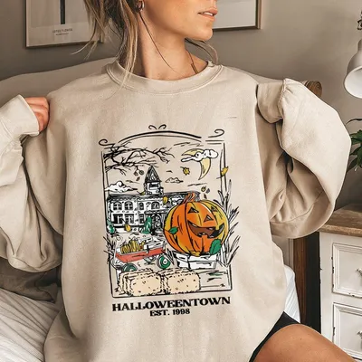 Halloween Town University Sweatshirt β Retro Halloween Town Graphic Pullover