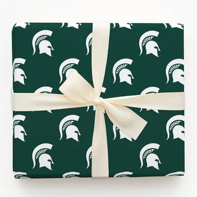 Green & White Crest - Gift Wrap for Christmas, Holidays Wrapping Paper, Christmas Wrapping Paper