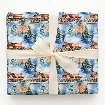 Smoky Mountain Holiday - Gift Wrap for Christmas, Holidays Wrapping Paper, Christmas Wrapping Paper