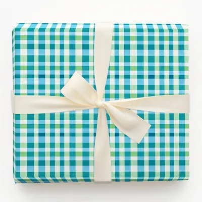 Gingham Goals - Gift Wrap for Christmas, Holidays Wrapping Paper, Christmas Wrapping Paper