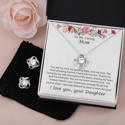 Mothers day Necklace from Daughter, To my caring mom