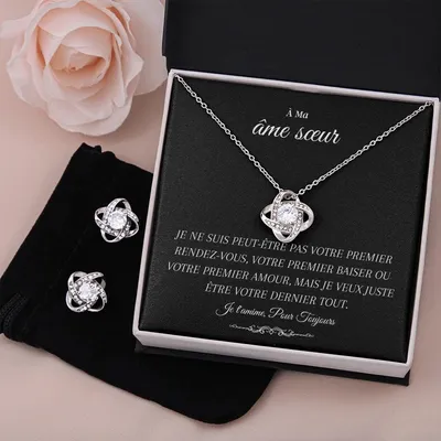 â ma âme sœur, soulmate necklace for girlfriend, Valentine gift for girlfriend