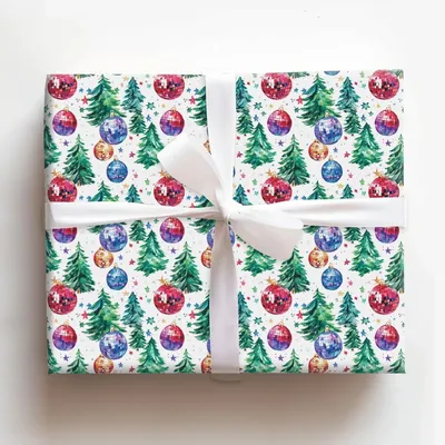 Baubel Boogie - Gift Wrap for Christmas, Holidays Wrapping Paper, Christmas Wrapping Paper