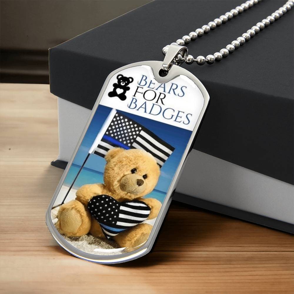 Bears For Badges - Army Tag Necklace, Dog Tag