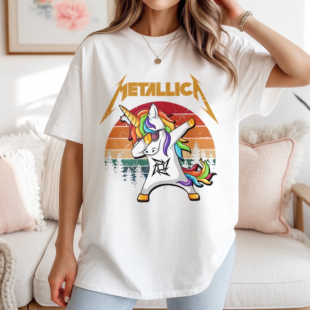 Metallica Band Unicorn Dabbing Vintage T-Shirt T-Shirt T-Shirt - Copy