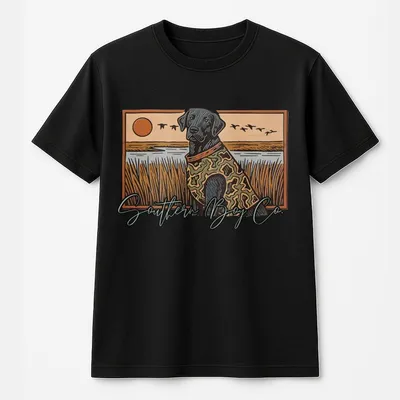 Lab Marsh Scene Boy'S Youth And Adult T-Shirt,Graphic T-Shirt Country Youth Boy Clothes,Boys Clothing,Southern Boy Clothes