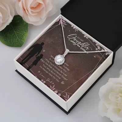 To My Daughter I Will Be Here For You Dragonfly Necklace Gift From Dad - Father To Daughter Birthday Gift, Gifts To Daughter From Dad - Dad To Daughter Necklace Jewelry Gift Love Dad To Daughter Necklace