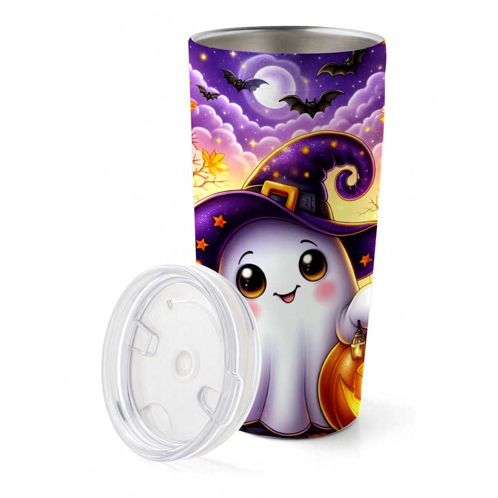 Cute Ghost Halloween 20oz Tumbler Wrap – Spooky Fun Design
