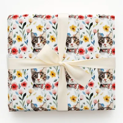 Mom's Favorite Feline - Gift Wrap for Christmas, Holidays Wrapping Paper, Christmas Wrapping Paper