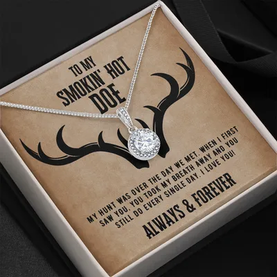 To My Smokin Hot Doe Necklace Gift for Wife, Valentines Day Gift for Wife, Anniversary Gift for Wife, Soulmate Gift, Hunter Gift for Wife