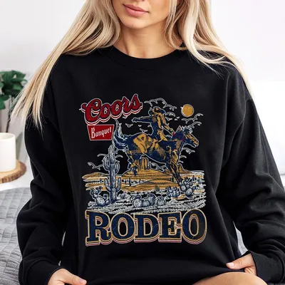 Coors Western Cowboy Sweatshirt, Vintage 90s Graphic Western Sweatshirt, For Men, For Women