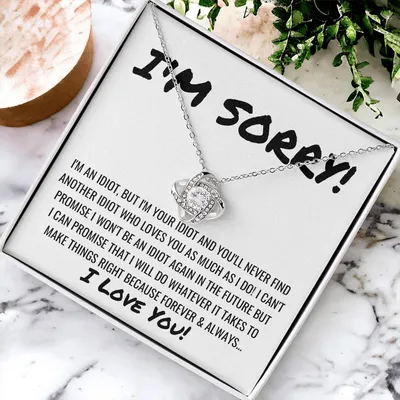 Sorry Apology Necklace 4 Love Knot Necklace