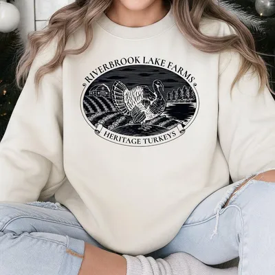 Bobs Burgers T - Sweatshirt, Heritage Turkeys, Riverbrook Lake Farms Design, Thanksgiving Fan Gift, Holiday Outfit