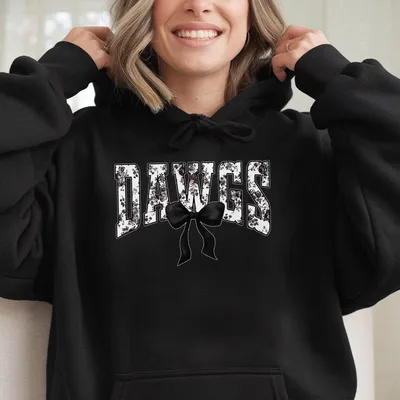 Preppy Football Hoodie Design Hoodie Floral Dawgs Hoodie Football Coquette Hoodie Game Day Football Hoodie Glitter Foot