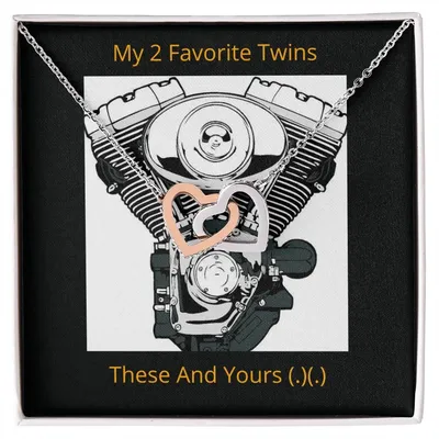My Favorite Twins Interlocked Hearts Interlocking Hearts Necklace