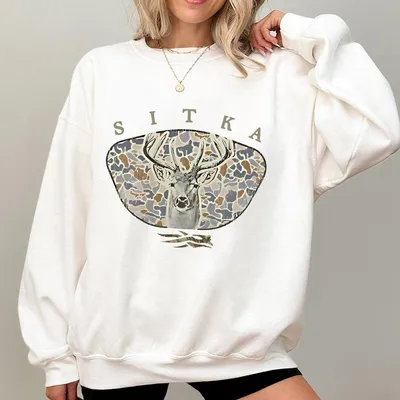 Sitka Buck Deer Sweatshirt Sitka Camo Hunting Sweatshirt Sitka Gear Hunting Apparel Outdoor Hunting Deer Season Hunter