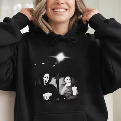 Michael Myers Hoodie, Halloween Movie Hoodie, Spooky Hoodie, Horror Movie Hoodie Streetwear Casual Hoodie Graphic Hoodie Menswear Top