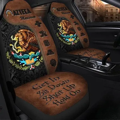 Mexico Azteca Hold on Funny Car Seat Covers Universal Fit