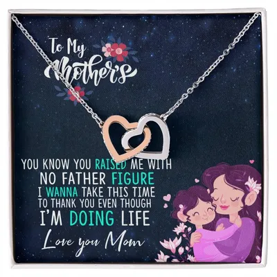 Luxury Box Interlocking Heart Necklace For Mom Interlocking Hearts Necklace