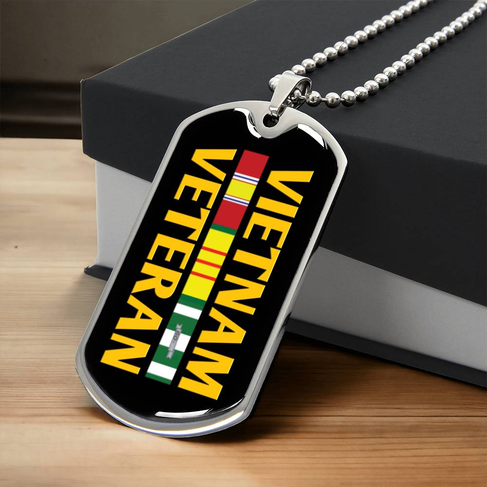 Vietnam Veteran Dog Tag - Army Tag Necklace, Dog Tag