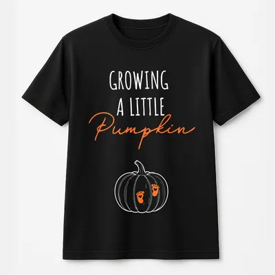 Growing A Little Pumpkin T-Shirt, Halloween Pregnancy Announcement, Cozy Fall & Winter Fashion