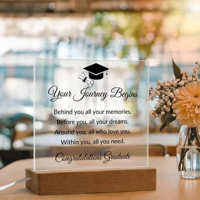 Your Journey Begins - Square Acrylic Plaque