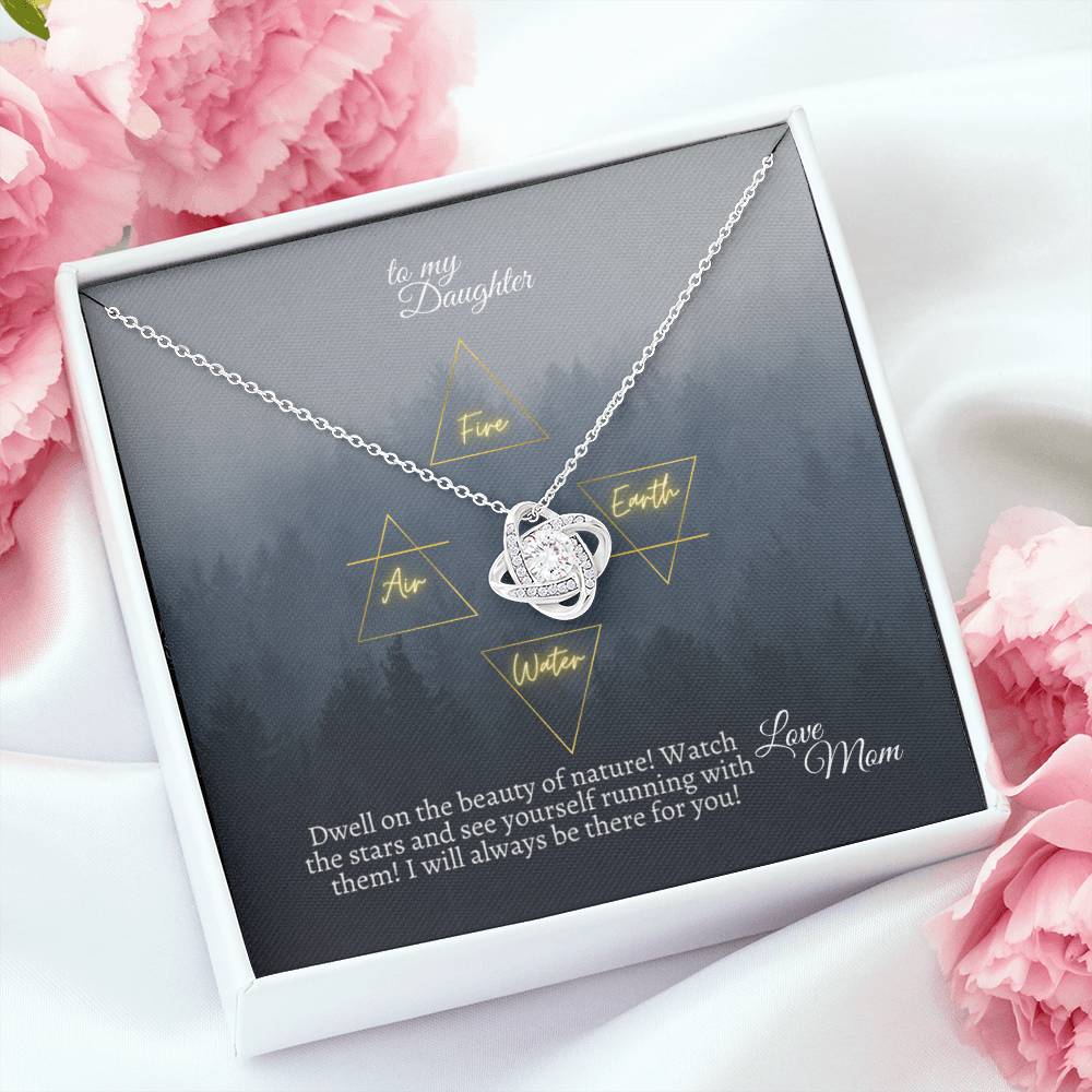 Mother to Daughter Elemental Necklace - Love Knot Necklace