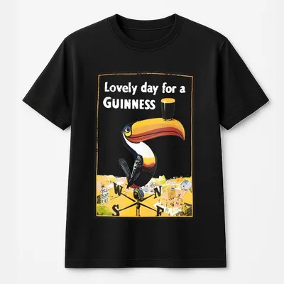 Lovely Day For A Guinness Toucan Front And Back T-Shirt, Funny T-Shirt, Gift For Men, For Women, Full Size Tops Menswear