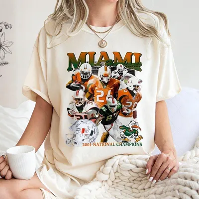 Miami Hurricanes Championship T-Shirt Unique Hand Drawn Design Printed On T-Shirt Style For Daily Wear Perfect Gift For Women