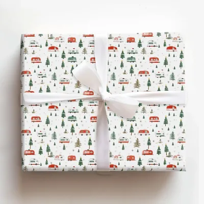 Christmas Camper - Gift Wrap for Christmas, Holidays Wrapping Paper, Christmas Wrapping Paper