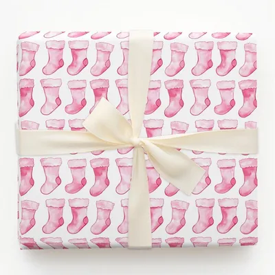Pink Stuffers - Gift Wrap for Christmas, Holidays Wrapping Paper, Christmas Wrapping Paper