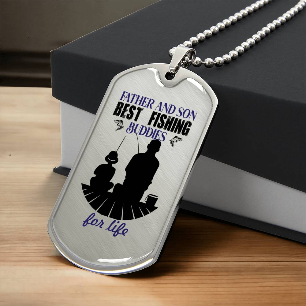 Necklace For Fishing Buddies - Army Tag Necklace, Dog Tag