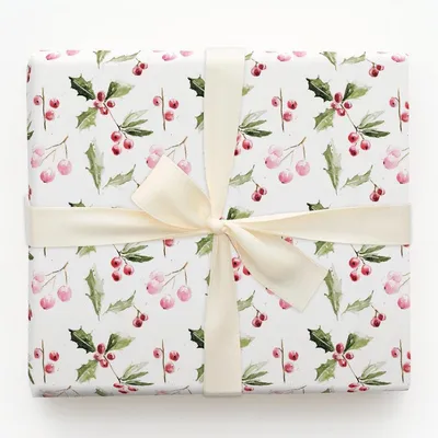 Berry Bright - Gift Wrap for Christmas, Holidays Wrapping Paper, Christmas Wrapping Paper