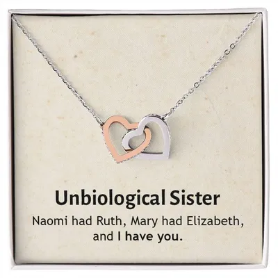 Unbiological Sister - I Have You - Interlocking Hearts Necklace