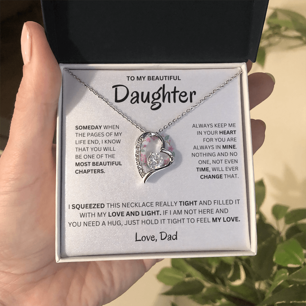 Always Keep Me In Your Heart - Necklace For Daughter From Dad - Forever Love Necklace