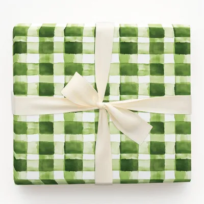 Pine Check - Gift Wrap for Christmas, Holidays Wrapping Paper, Christmas Wrapping Paper