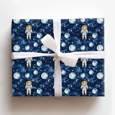 Astronaut in Style - Gift Wrap for Christmas, Holidays Wrapping Paper, Christmas Wrapping Paper