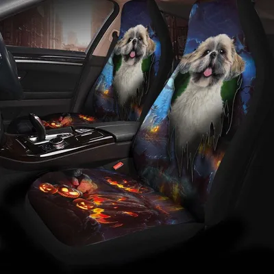 Shih Tzu Dog Halloween Car Seat Covers