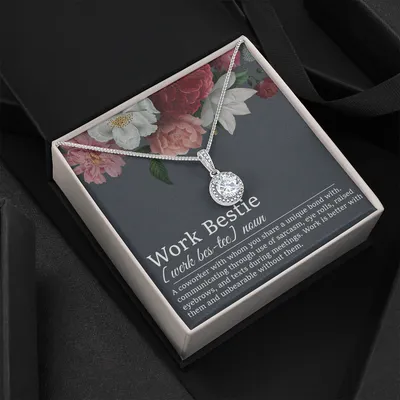 Work Bestie Necklace, Gift for Friend, Necklace for Bestie Friend, Gift for Friend Birthday