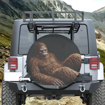 Lotus Print Handmade Bigfoot Spare Tire Cover Without Backup Camera Hole, Bigfoot Spare Tire Cover Spare Tire Cover